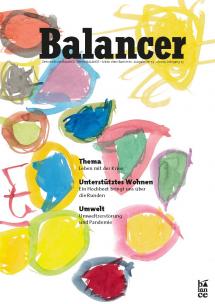 Coverbild des Balancer Nr. 79 bunte Formen mit gelber Sonne rechts oben